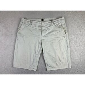Hugo Boss Shorts Mens 38 Beige Chino Slim Fit Stretch 12 Inseam Casual Summer